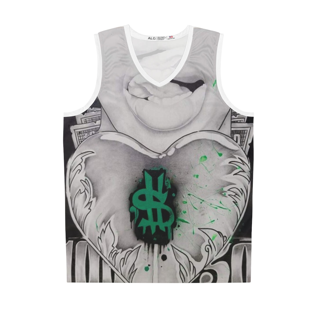 Lips & Money Basketball Jersey | Graphic Urban Fashion Clothing Online