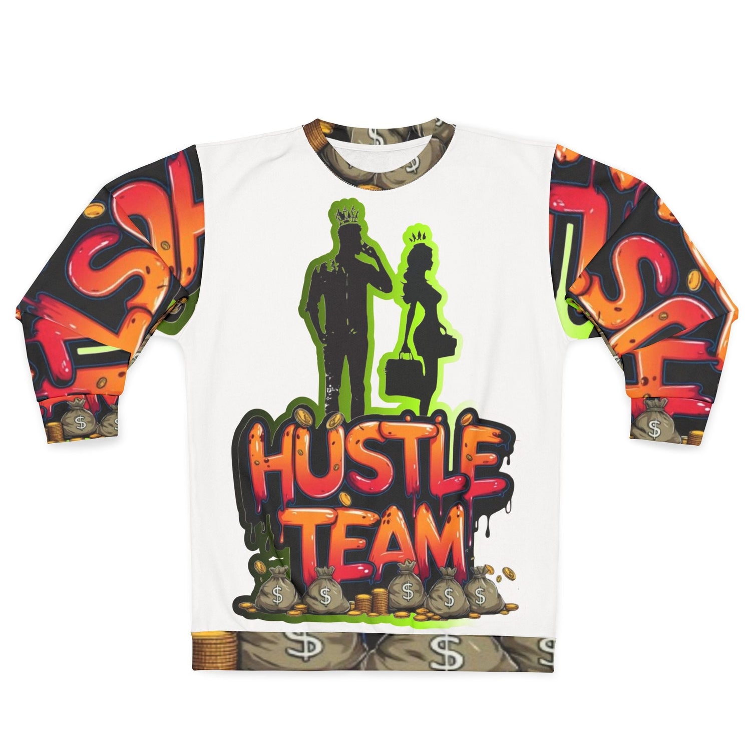 Streetwear sweatshirt with bold urban graphic design and modern clothing online style