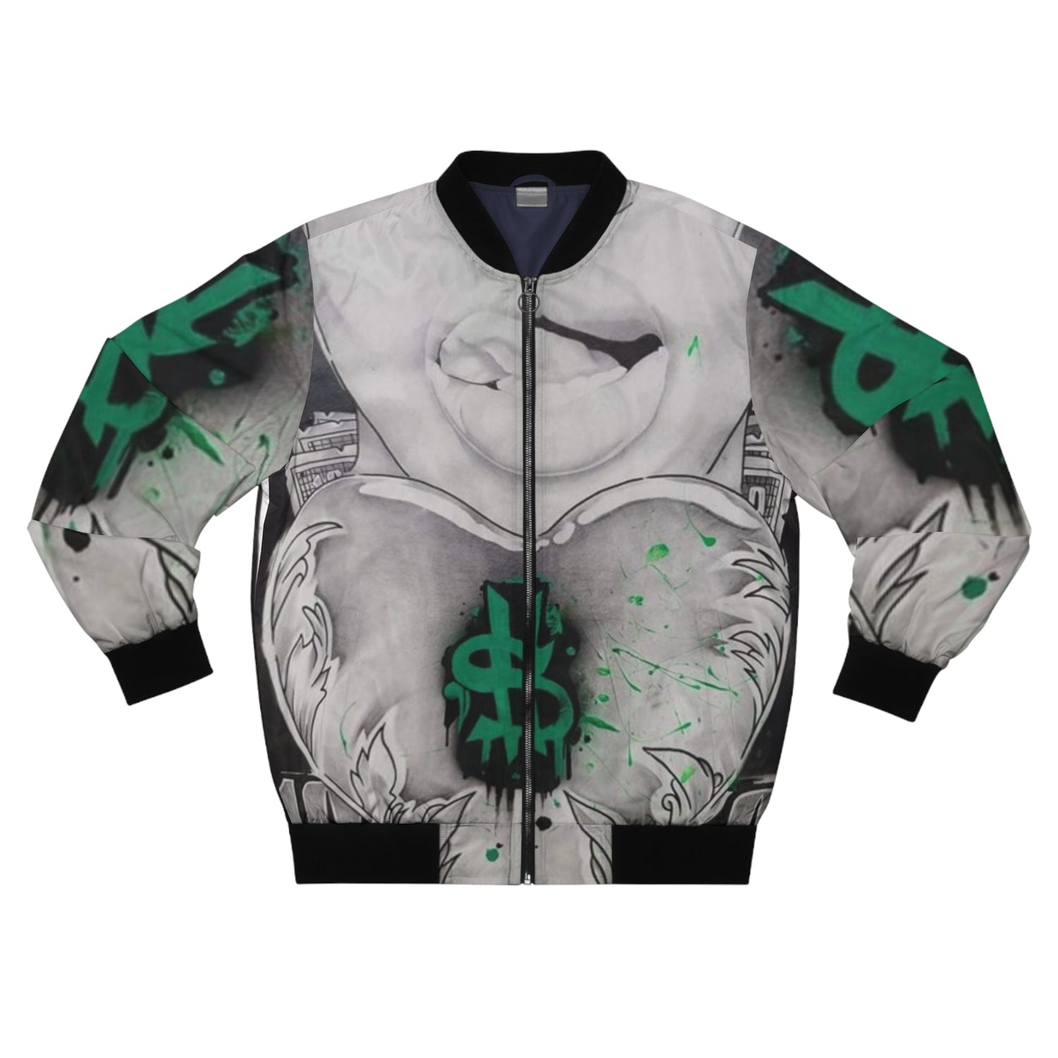 Streetwear jacket with bold urban graphic design and modern clothing online style