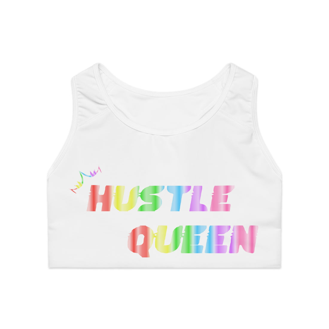 HUSTLE QUEEN- Sports Bra (AOP)