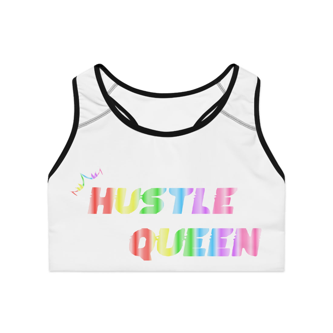 HUSTLE QUEEN- Sports Bra (AOP)